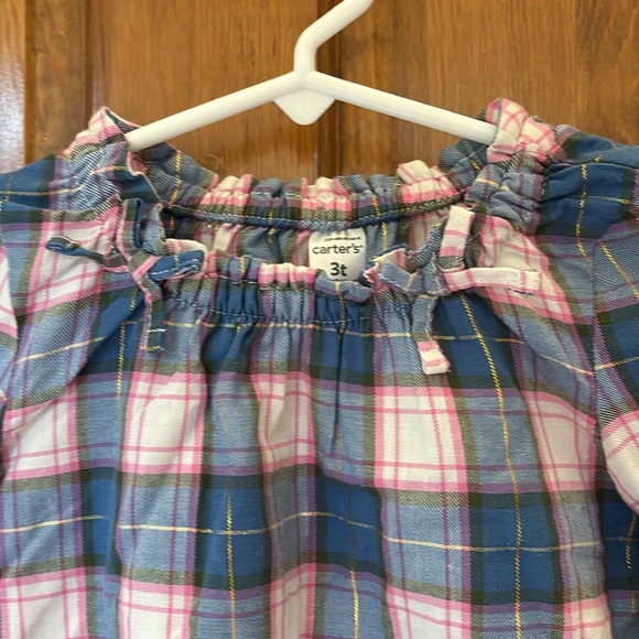 Carters Toddler Girl Plaid Top - Size 3T - Picture 2 of 8